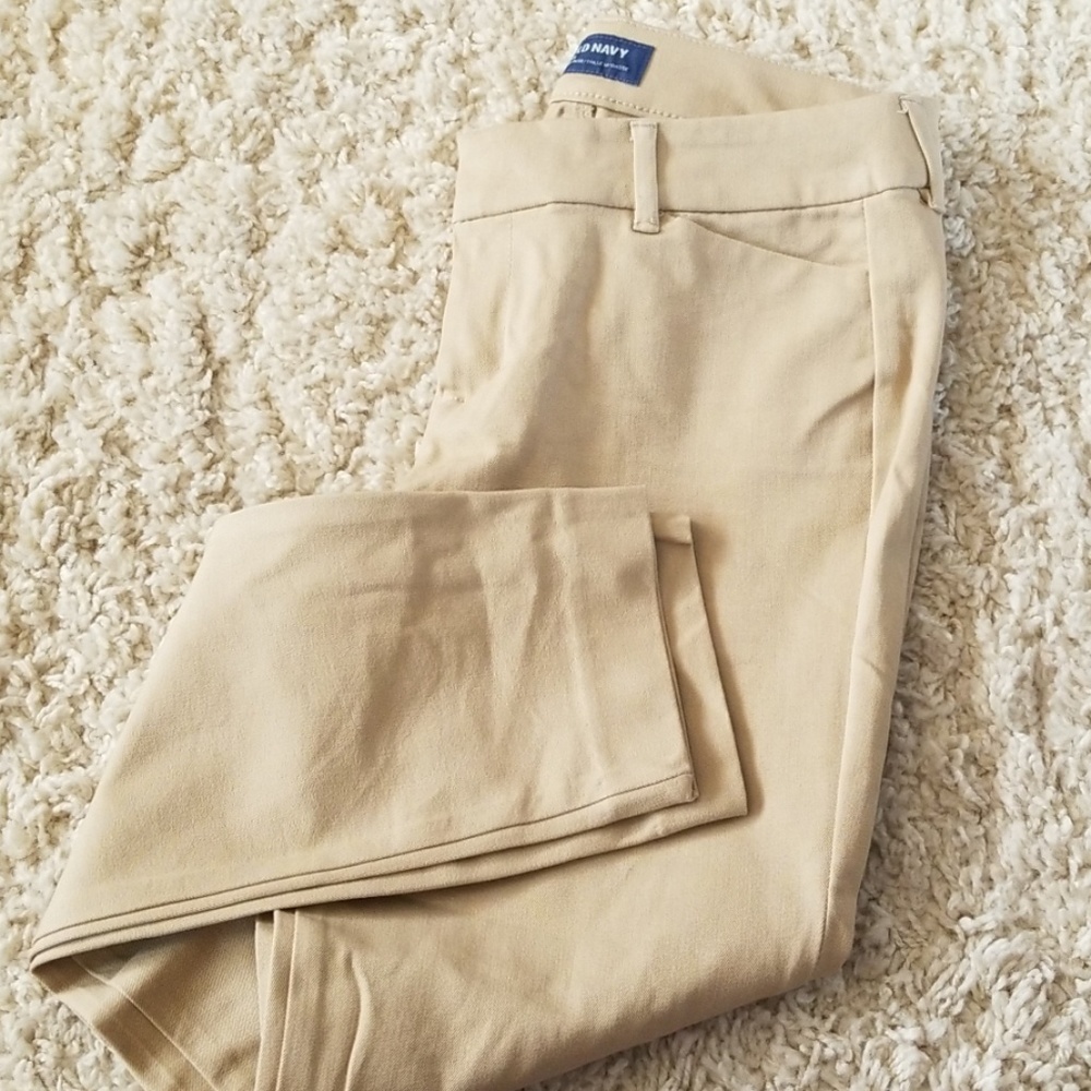 Beige ankle pants